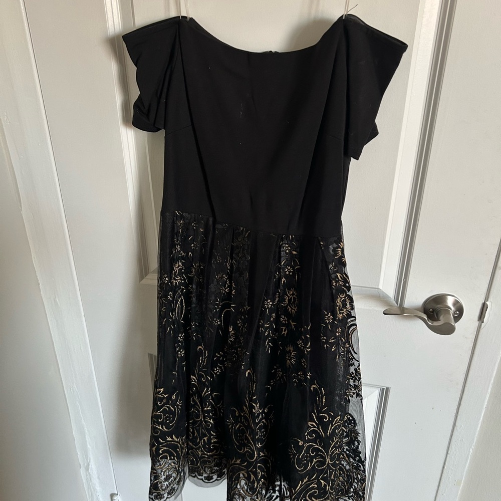 Elegant Black and Gold Dress